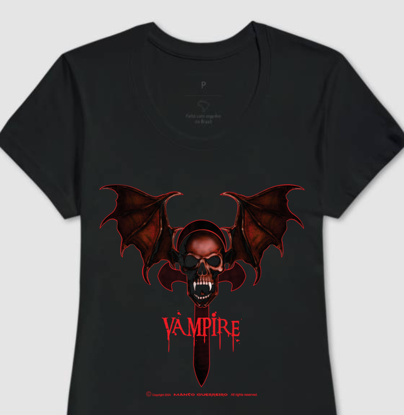 Camisa Vampire Preta Feminina