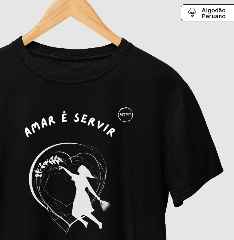 Camiseta Premium KIRI - Amar é Servir - Min