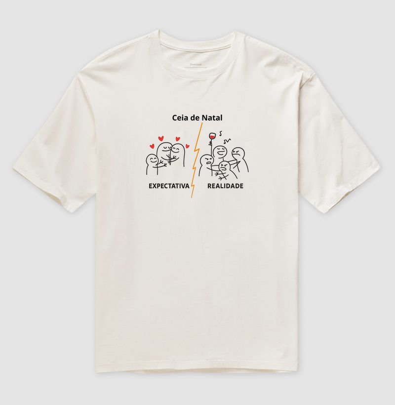 Camiseta Oversized - Ceia de Natal