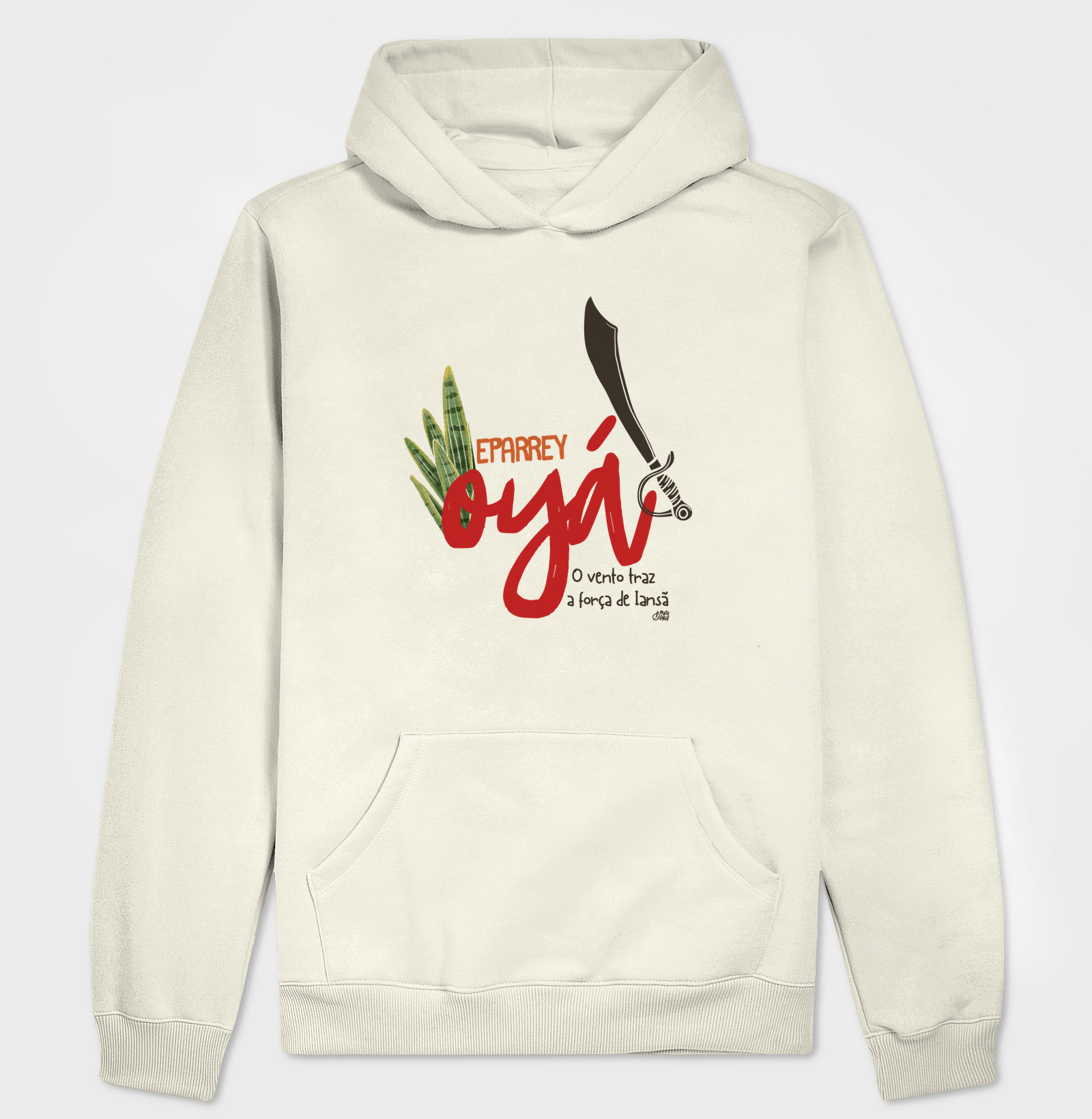 Hoodie Moletom O Vento Traz a Força de Iansã Maria Patuá