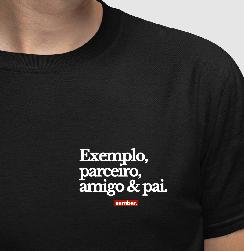 Exemplo, parceiro, amigo & pai. - bolso