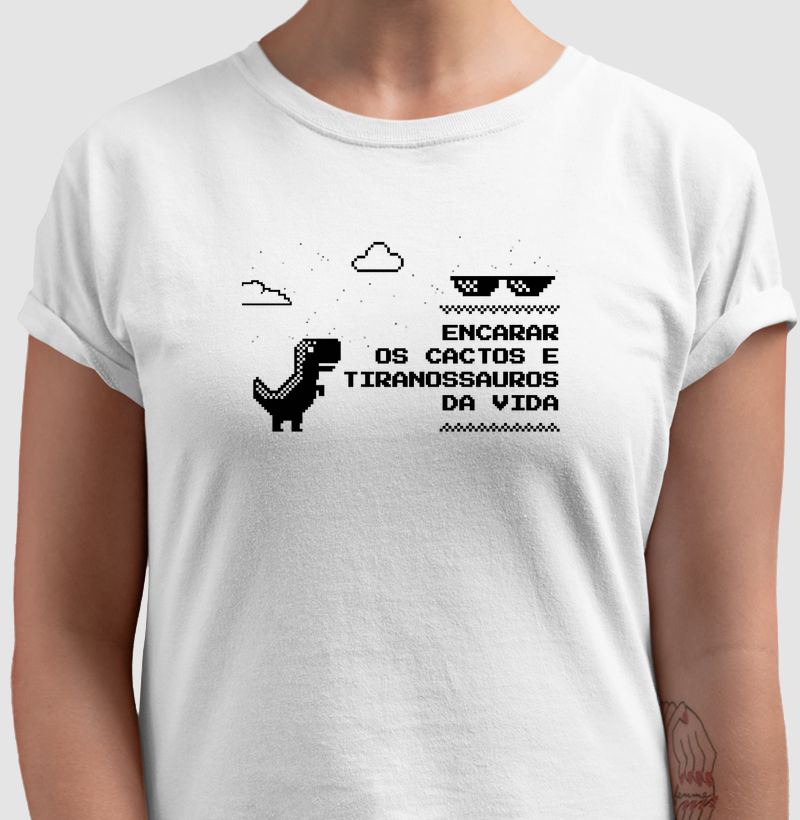 Camiseta🦖Dino & Eu (cores claras)