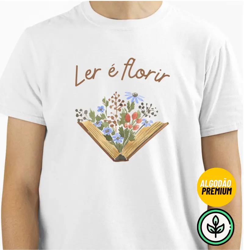 Ler é florir - Algodão Peruano