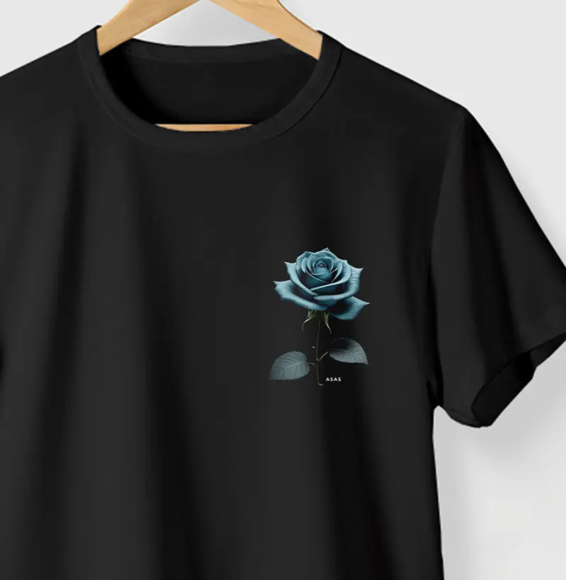 Camiseta ROSA AZUL - PRETA - (100% Algodão)
