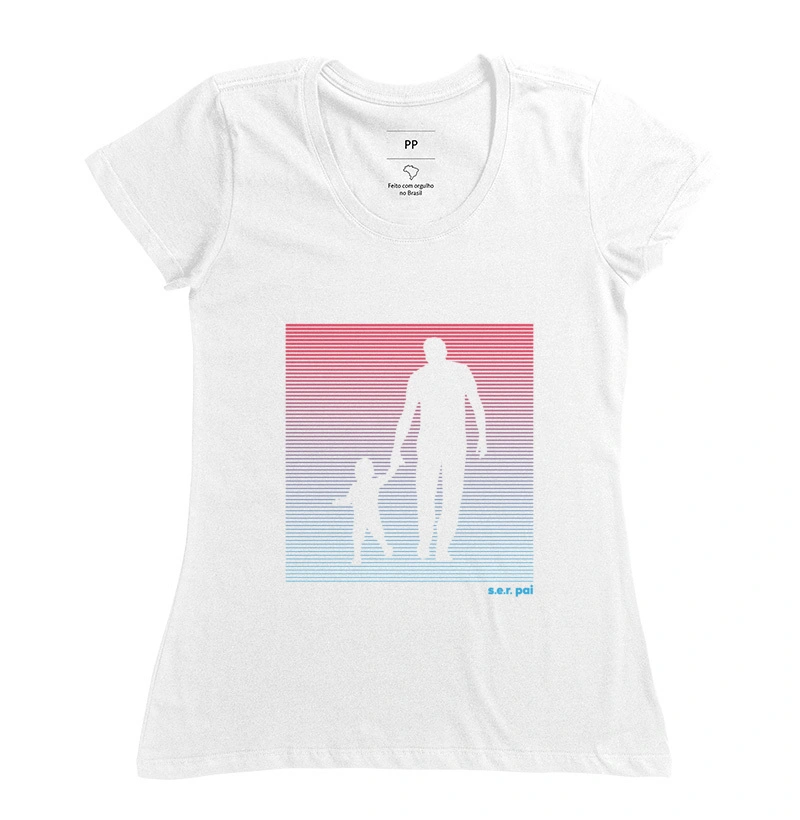 Silhueta Pai e Criança - Fundo Branco