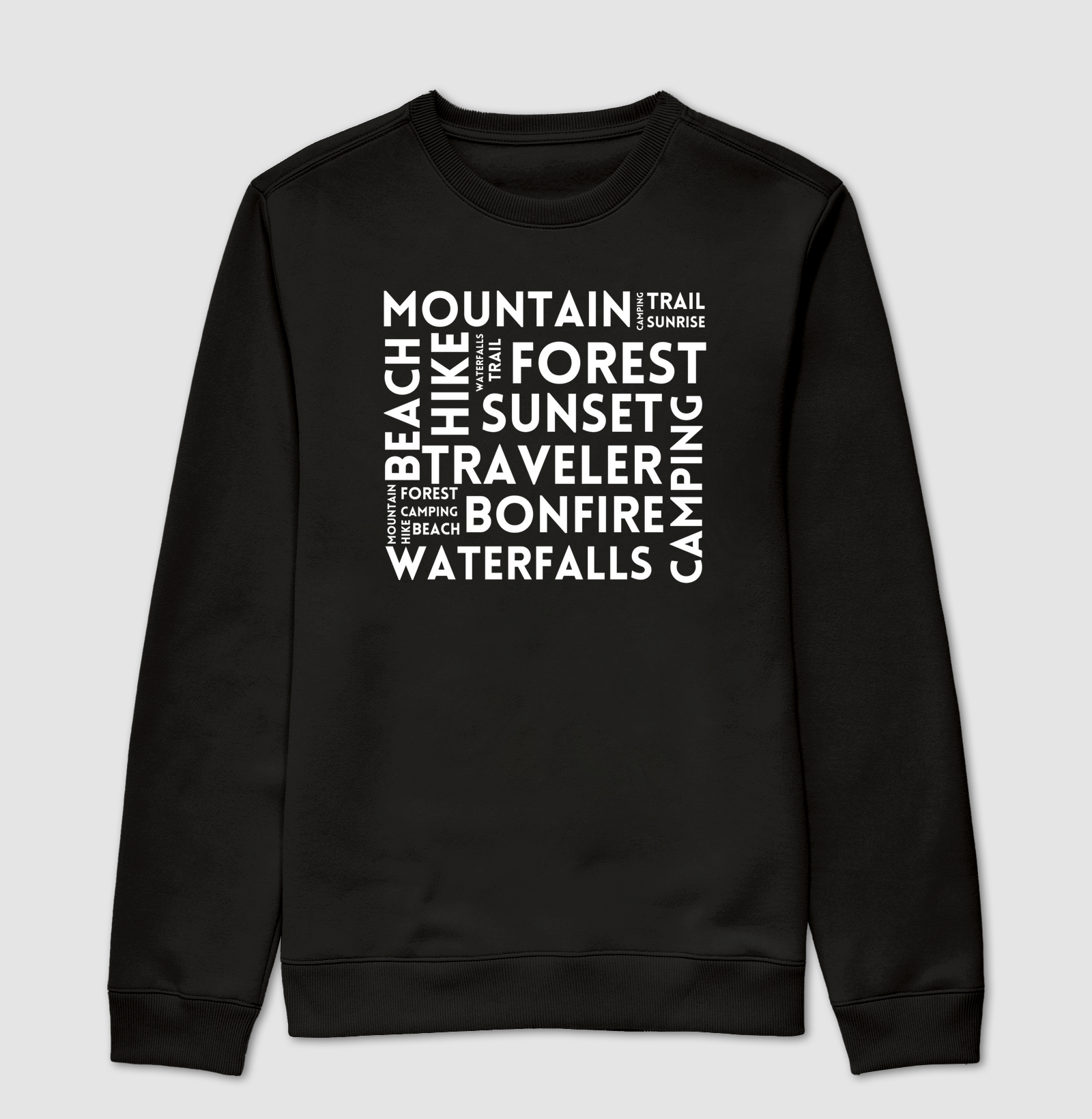 Mountain, hike and trail - tag cloud