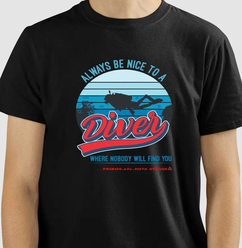 CAMISETA RESERVA.INK MASCULINA E FEMININA TRIBOS.etc ADVENTURE DIVER ALWAYS BE NICE WE KNOW