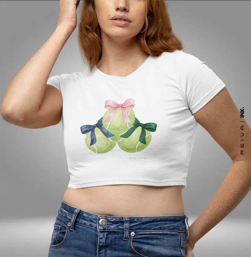 Cropped Tênis Coquette: Laços e Bolas