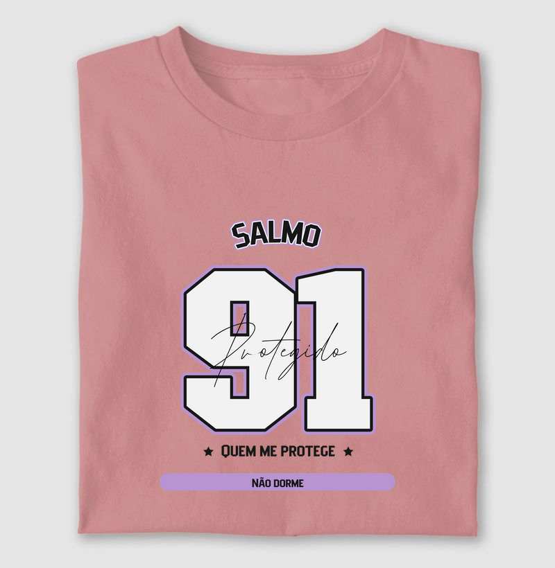Camiseta Religiosa Salmo 91 Quem me Protege não Dorme