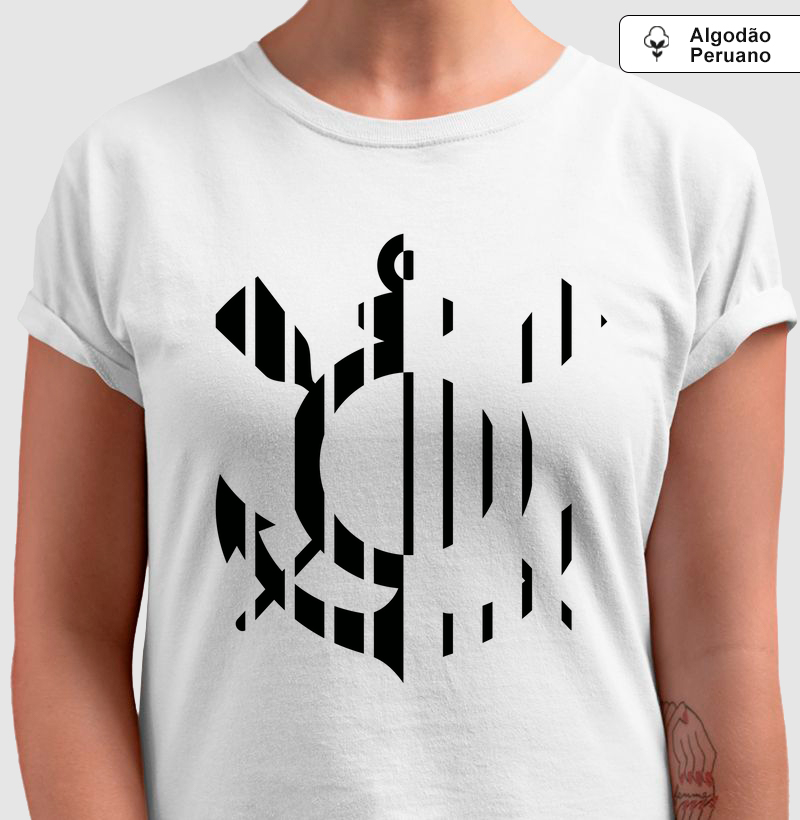 Camiseta Algodão Peruano - Timão Line Art