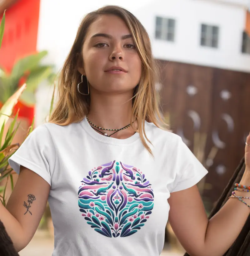 Elegância Sincronizada | Graça em Movimento | Camiseta de natação sincronizada