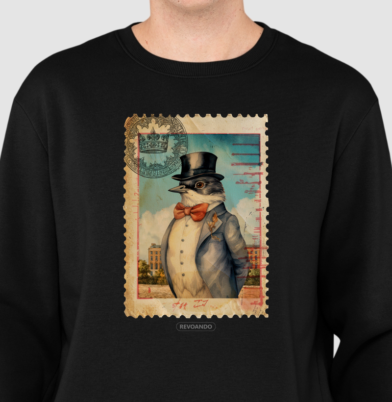 Aves em selo - Andorinha - Moletom