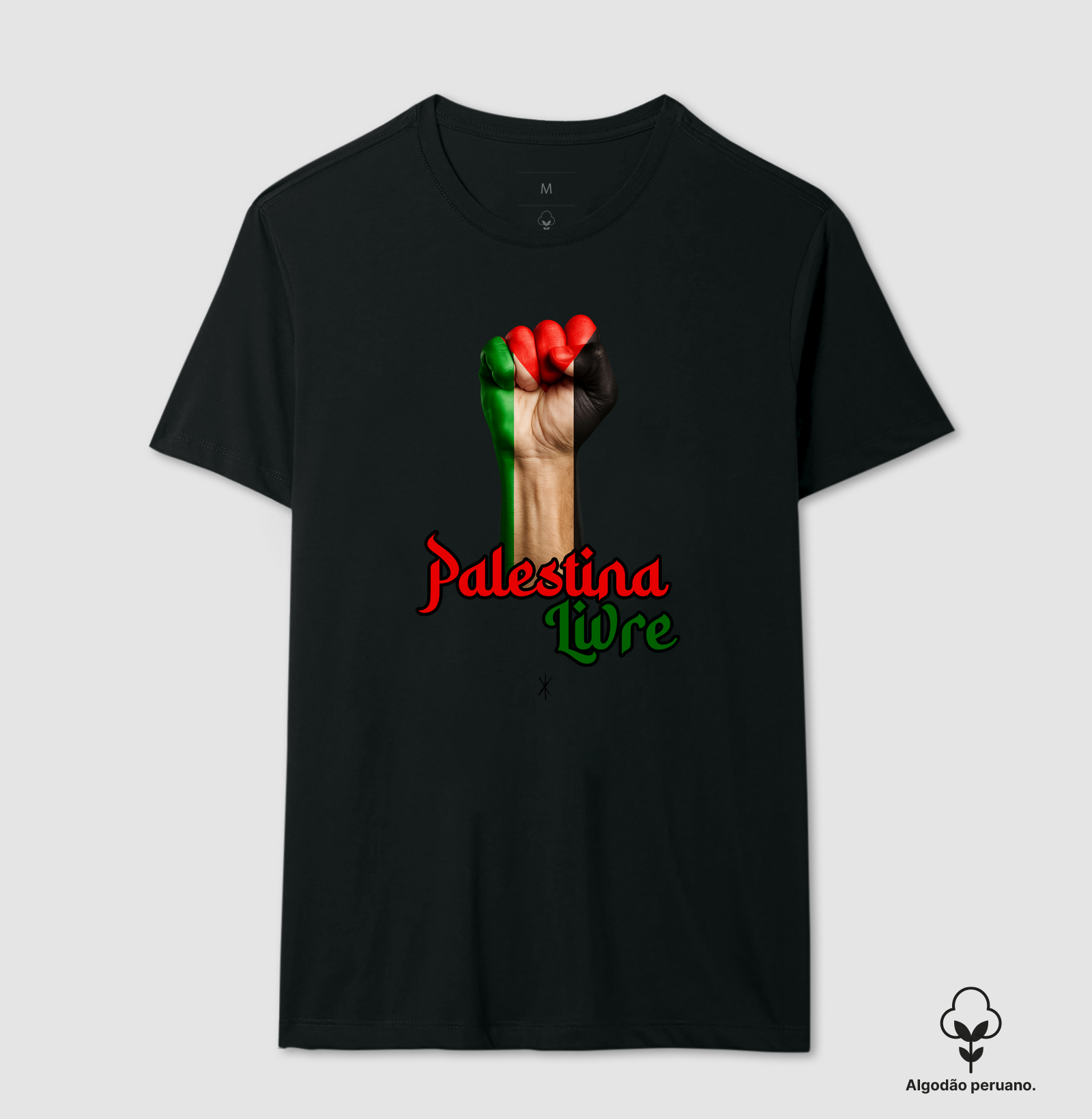 Camiseta Palestina Livre punho