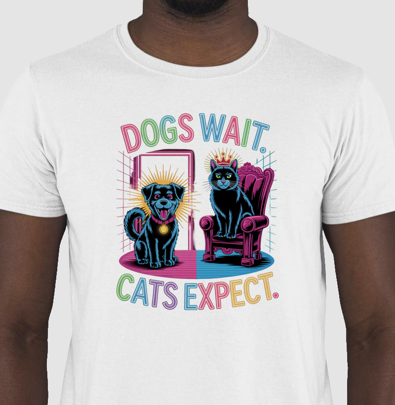 Camiseta OMD — Dogs Wait, Cats Expect (Neon)