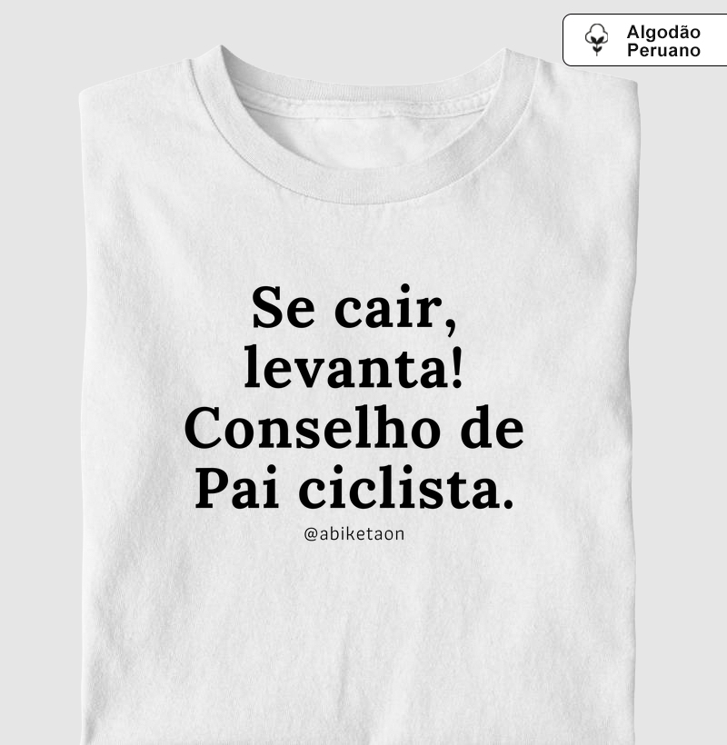 Se cair levanta! Conselho de pai ciclista.