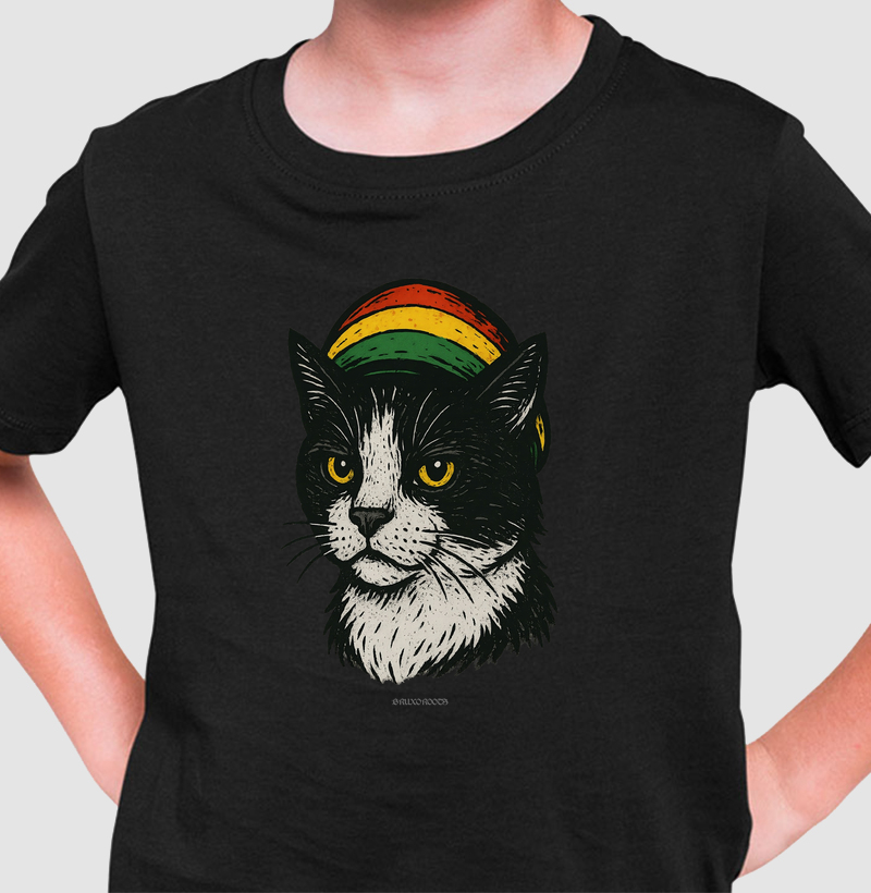 Camiseta Infantil Gato Roots