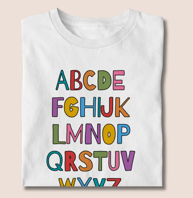 Camiseta - Abecedário 