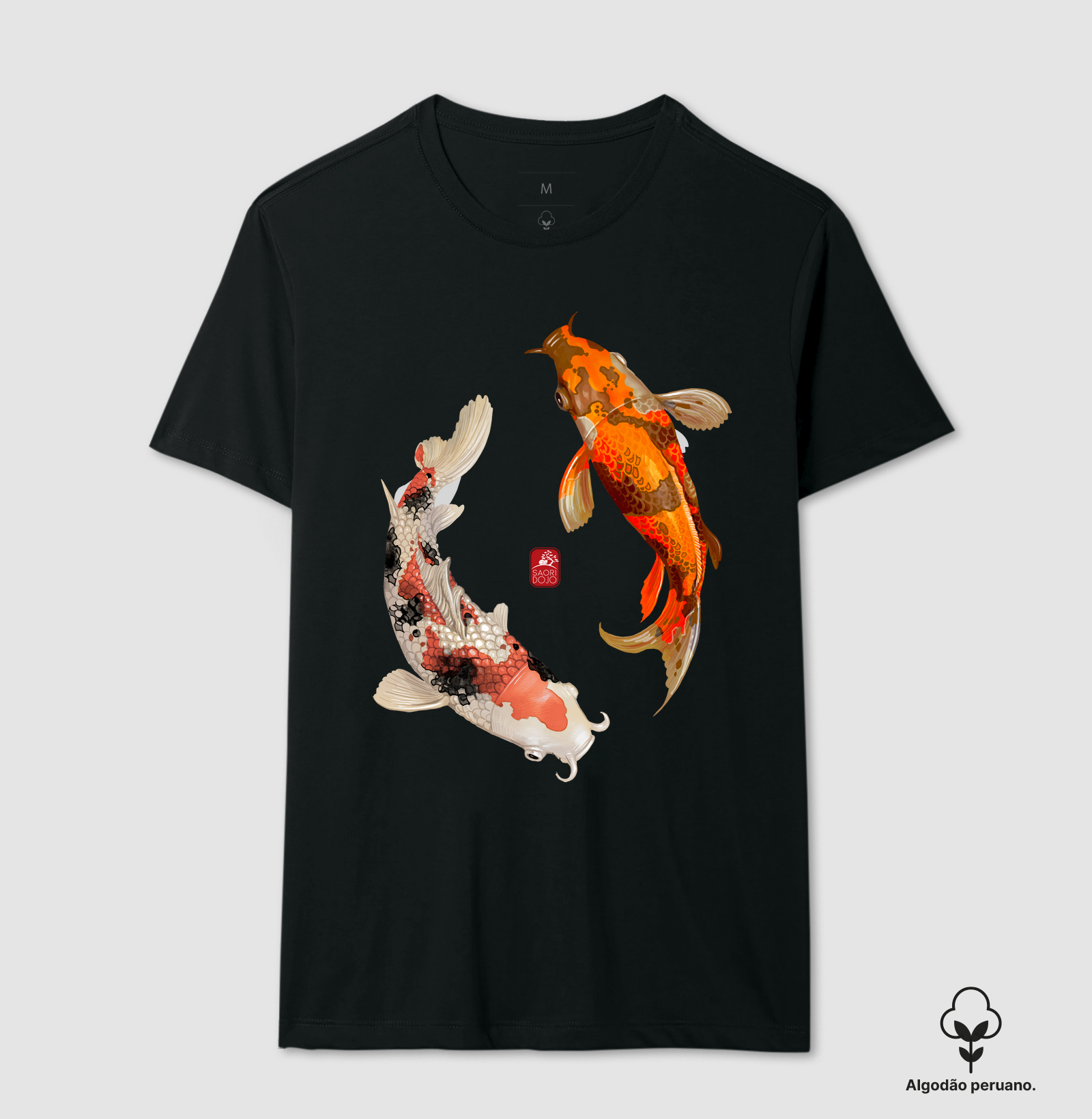 camiseta Double Koi ALGODÃO PERUANO