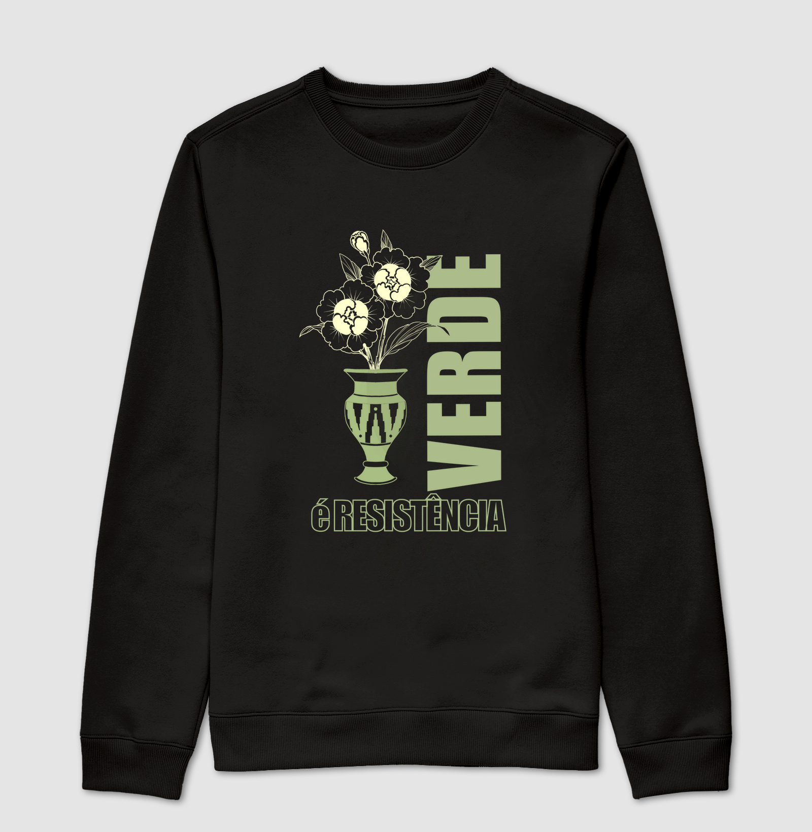 Verde é resistência Vaso Floral