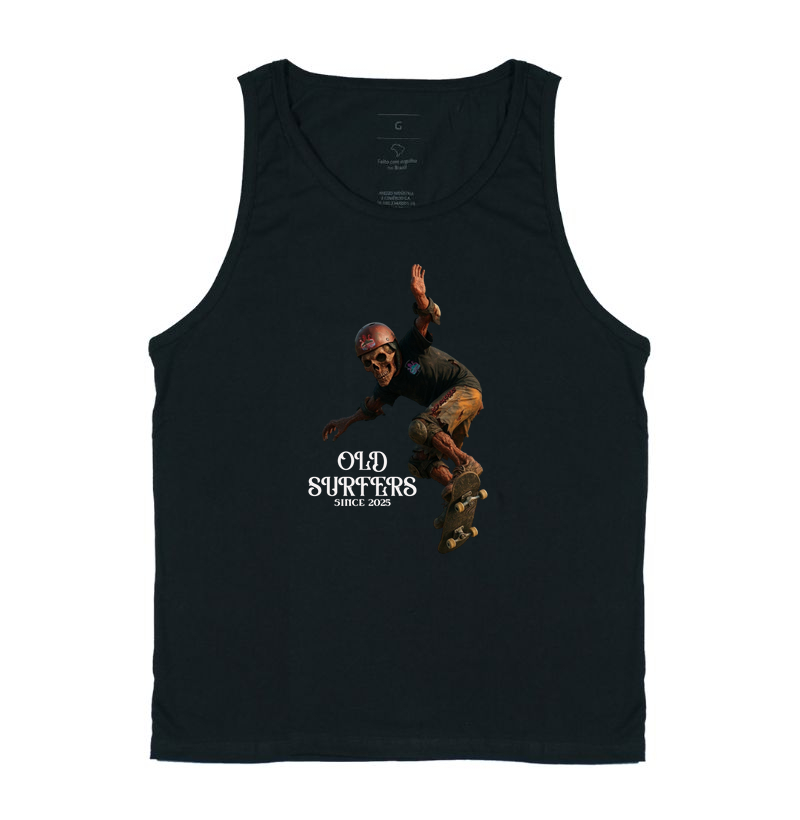 Camisa Old Surfers Skull Skate Whith