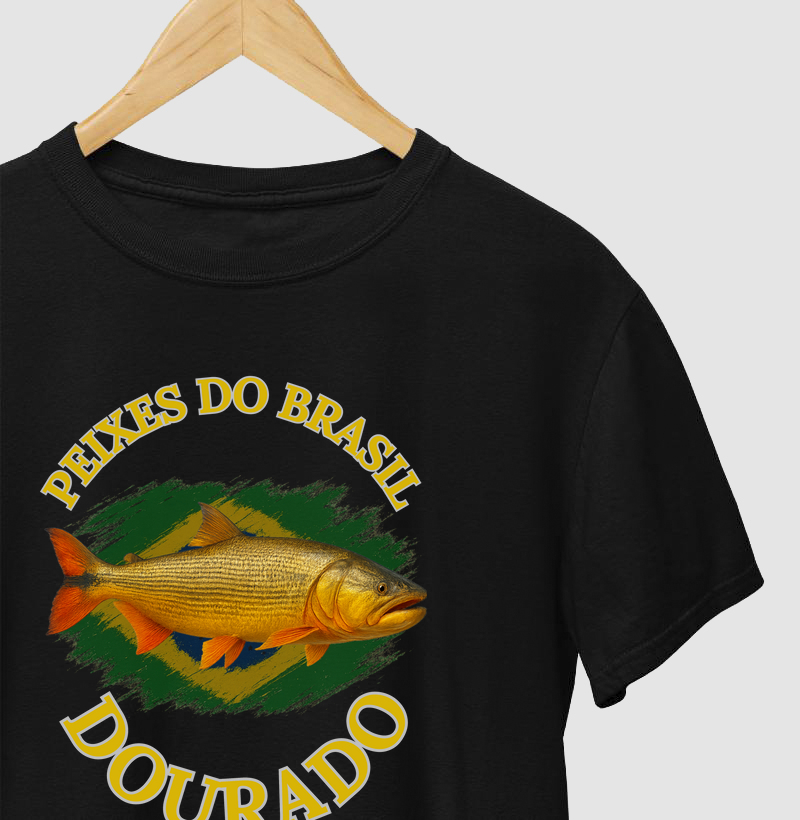 CAMISETA PEIXES DO BRASIL DOURADO