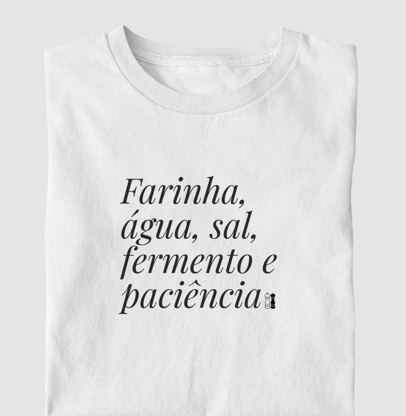 farinha, água, sal, fermento