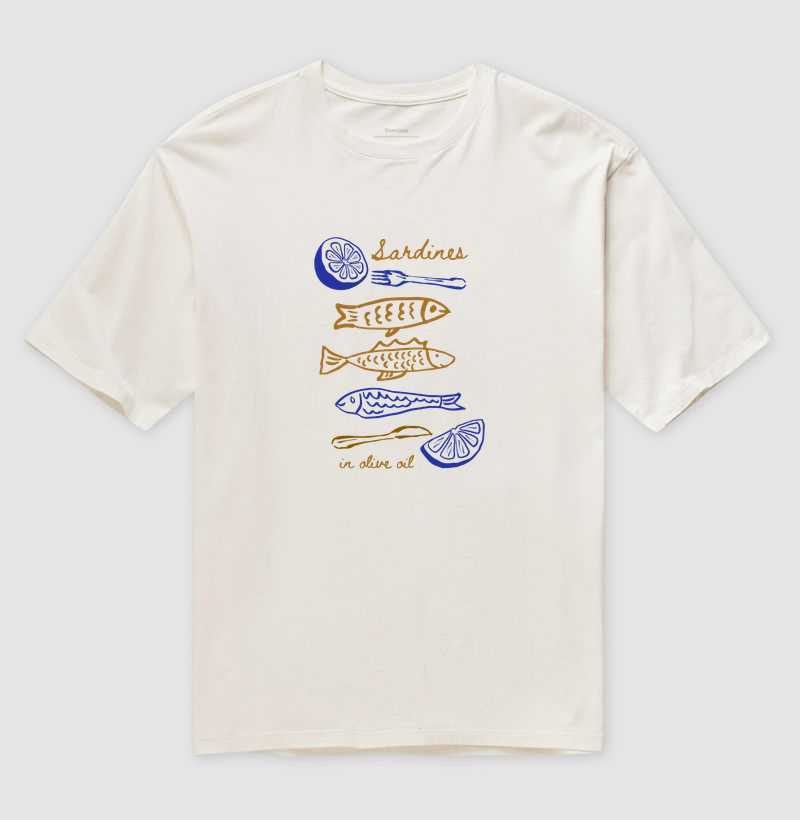 Camiseta Oversized Duo Sardines