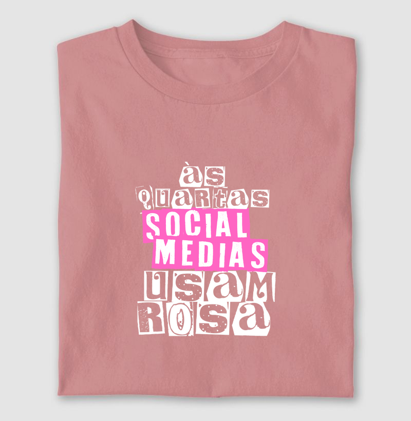 Às quartas social medias usam rosa