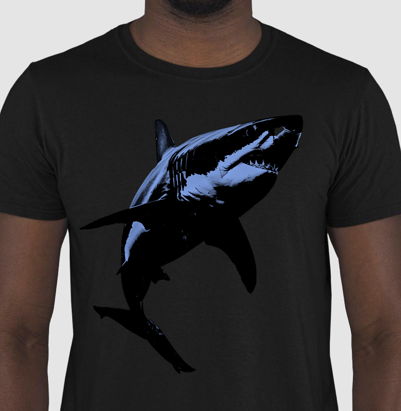 SHARK BLACK 100% ALGODÃO NACIONAL