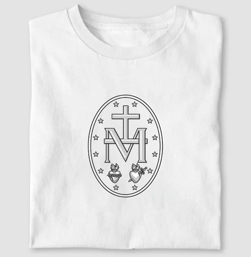 Medalha Milagrosa (Monograma e Corações)