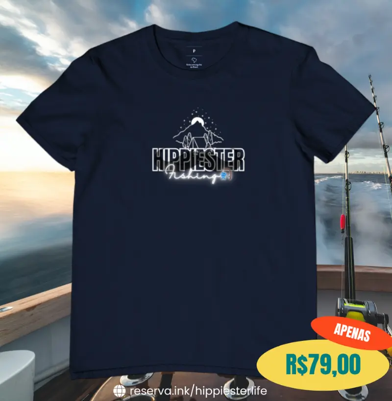 Camiseta Masculina Hippiester Fishing