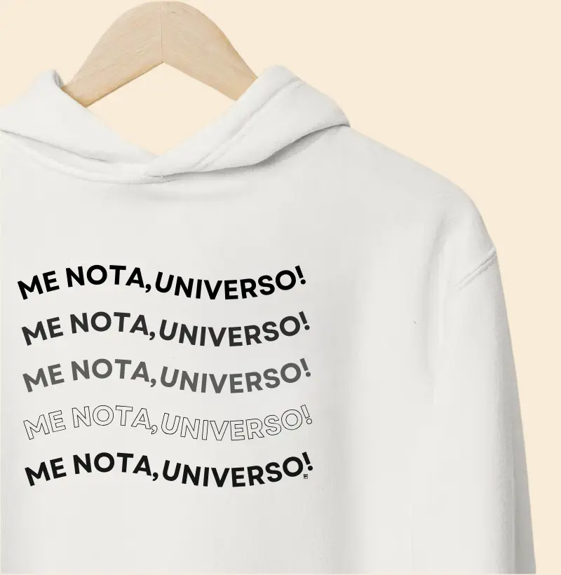 Hoodie Moletom Me nota, universo