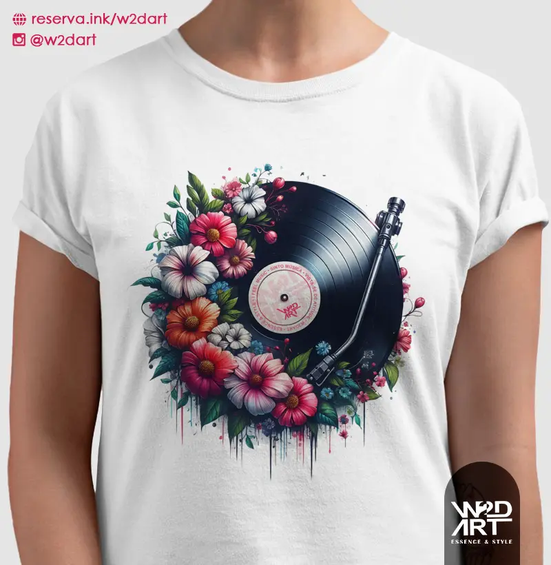 Camiseta Vinil Floral | Série: Vinil Floral • 04