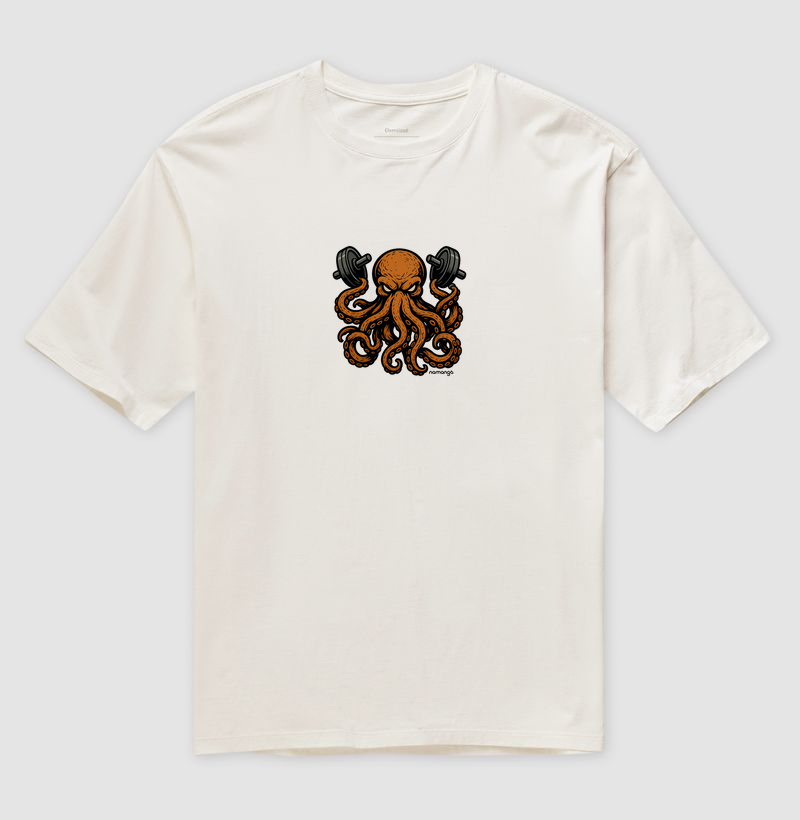 Camiseta Oversized Treino Polvo Monstro Masculina – Na Manga
