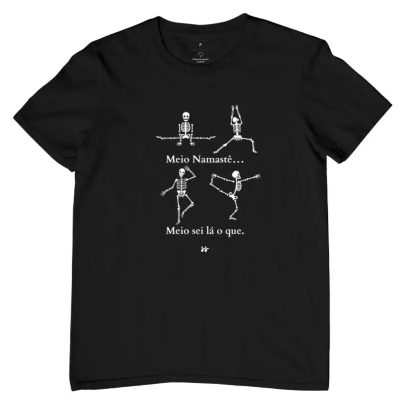 Camiseta T-shirt - Caveira Namastê