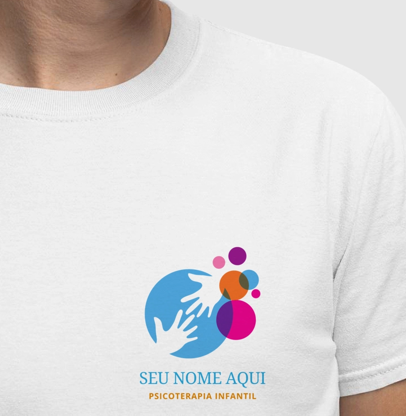 Camiseta de psicologia infantil com seu nome 