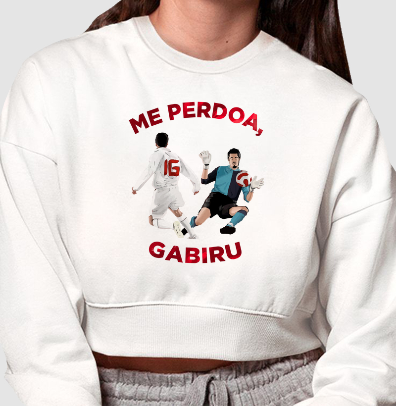 Moletom Cropped "Me perdoa, Gabiru"