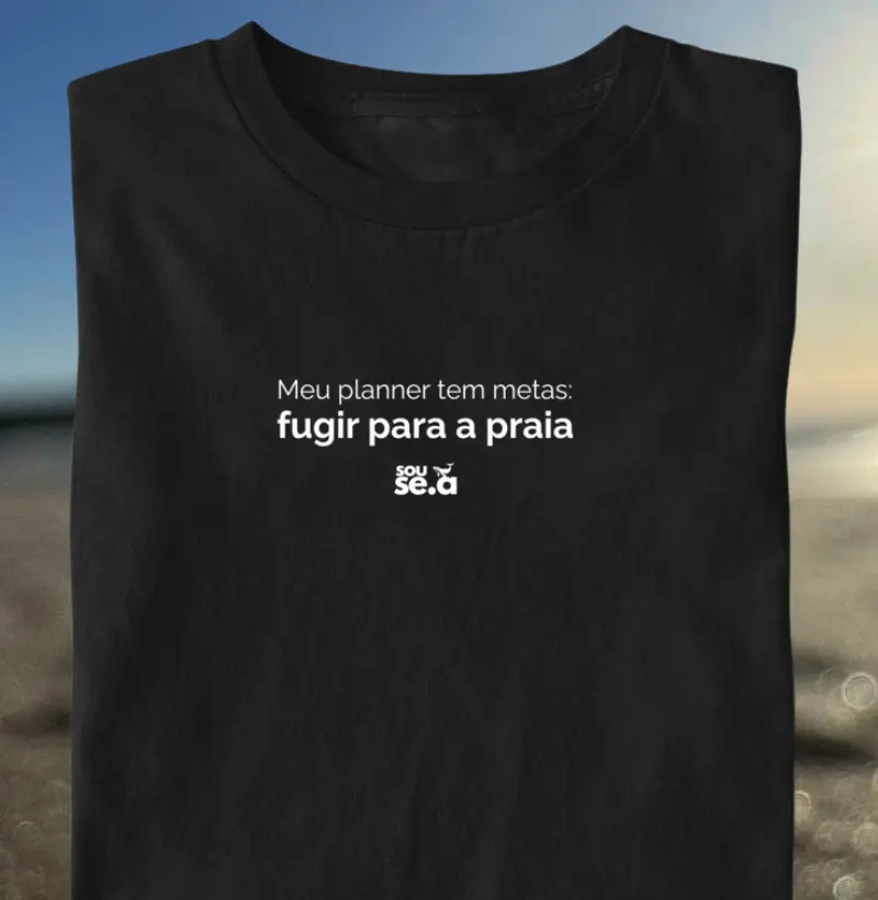 Meu planner tem metas fugir para a praia