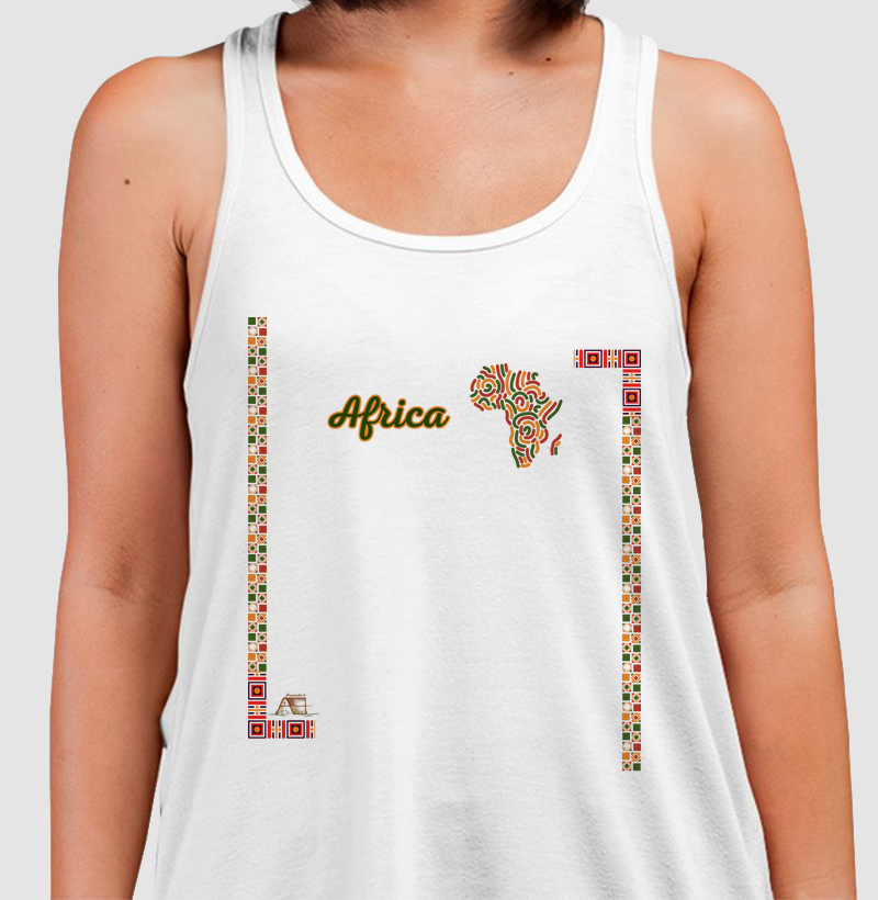 Camiseta Cores da África exclusiva 100% Algodão