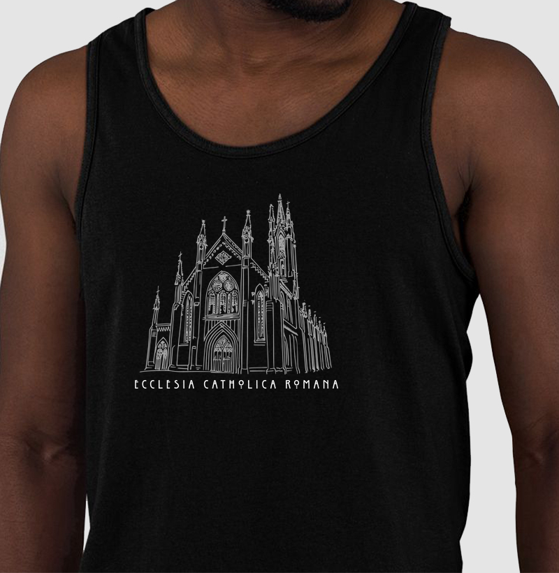 Estampa Igreja Católica Latim1 Preta Masc.