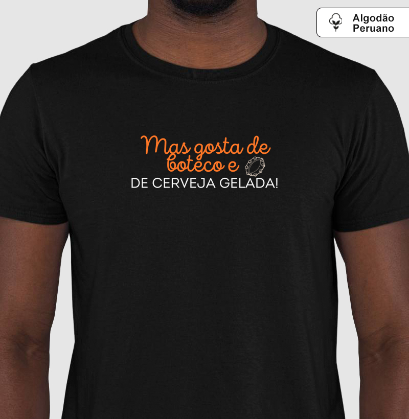 Camiseta Pagodeando | Mas gosta de boteco e cerveja gelada Unisex