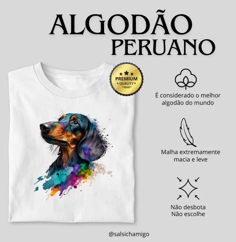 Dachshund Pintura [Algodão Peruano]