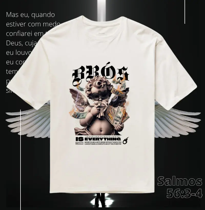 Camiseta Oversized Brós ANGEL OF MONEY