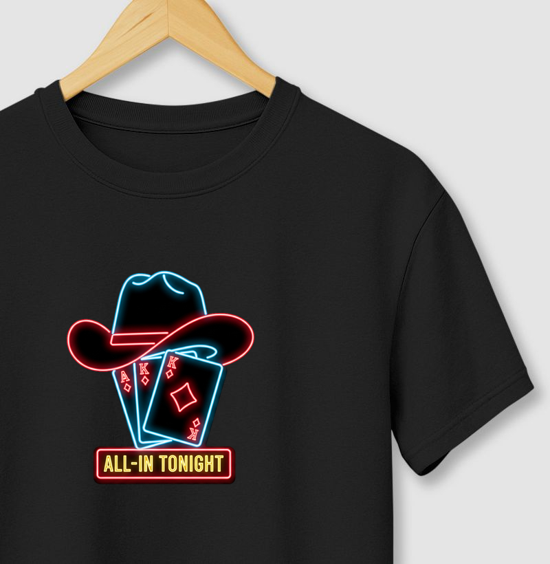 Camiseta All-In Tonight – Country Poker Neon