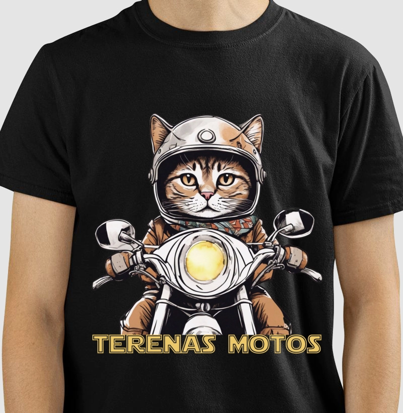 Cat vintage motorcycle 