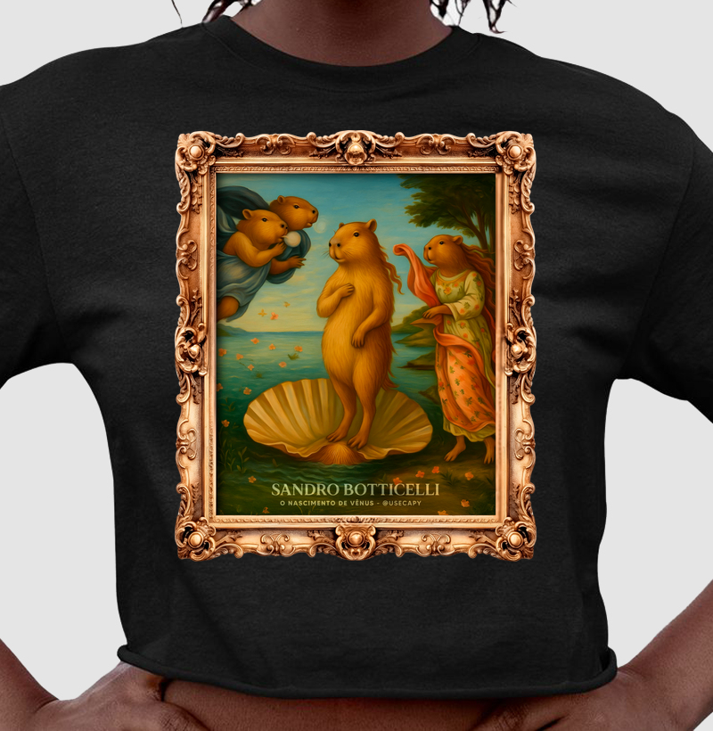 Sandro Botticelli e a capivara "O Nascimento de Vênus"