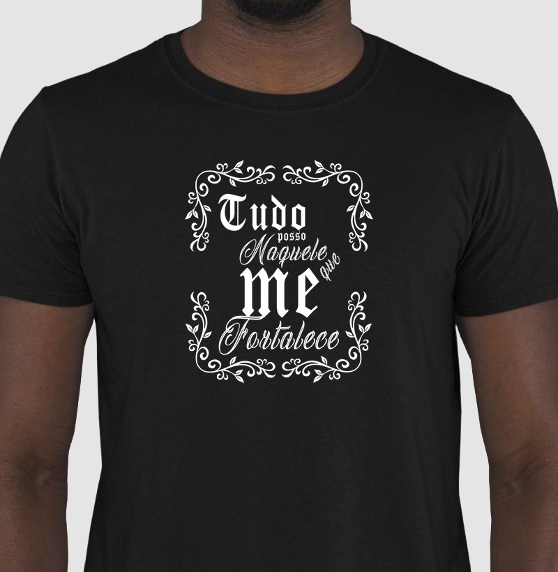 Camiseta modelo - Tudo posso