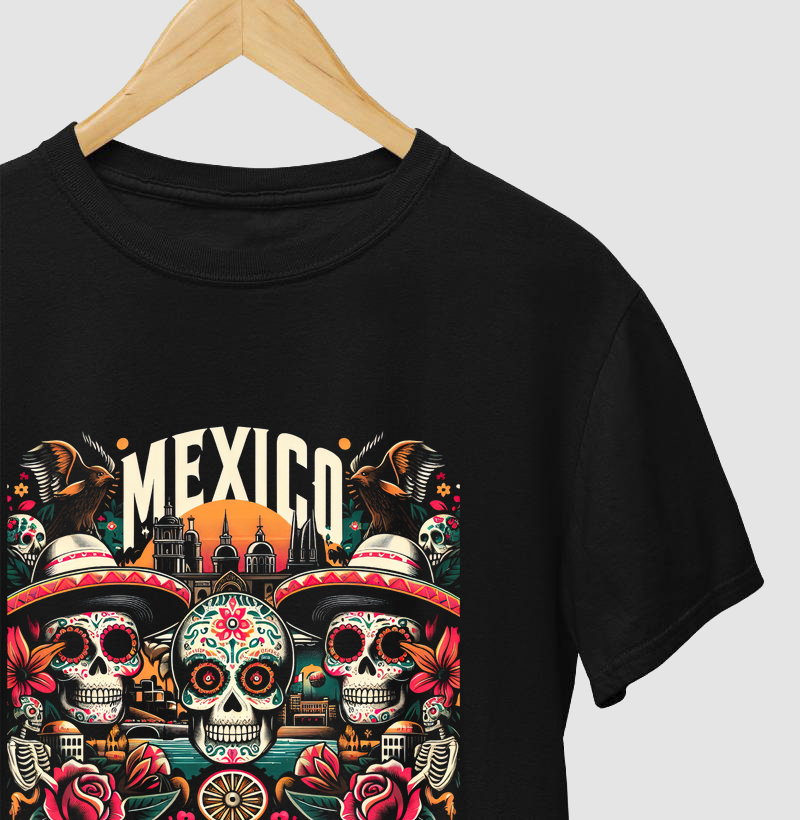 Dia de los Muertos – Las Tres Calaveras (estampa cor central)