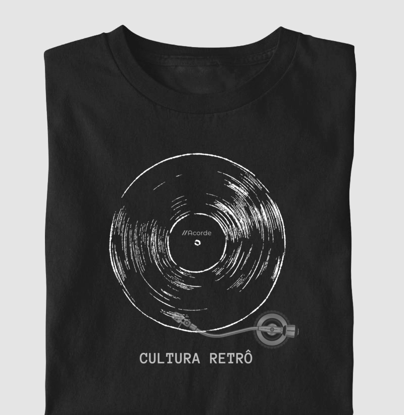 Camiseta Vinil - cultura retrô