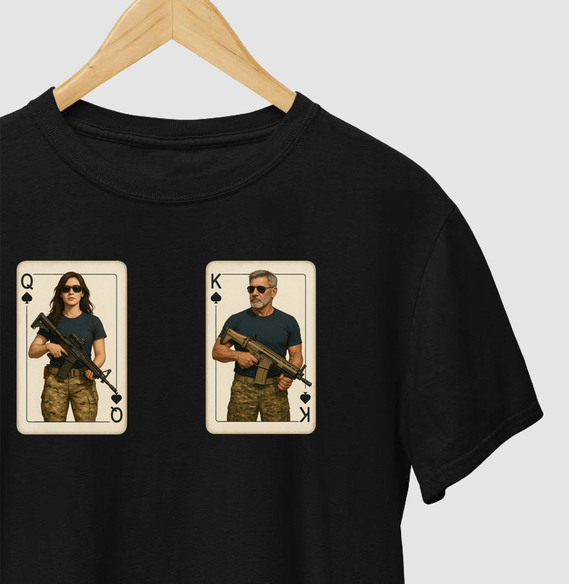 Camiseta Veteranos Dama e Rei de Espadas